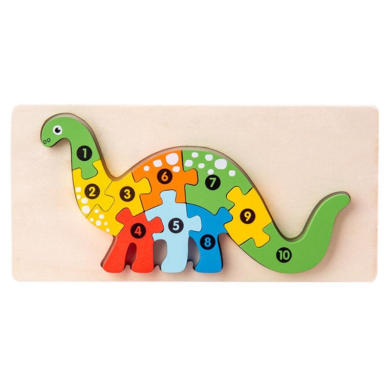 Cross-border wooden early childhood education 3D puzzle building blocks, animal and transportation cognition puzzle, baby intelligence development toy